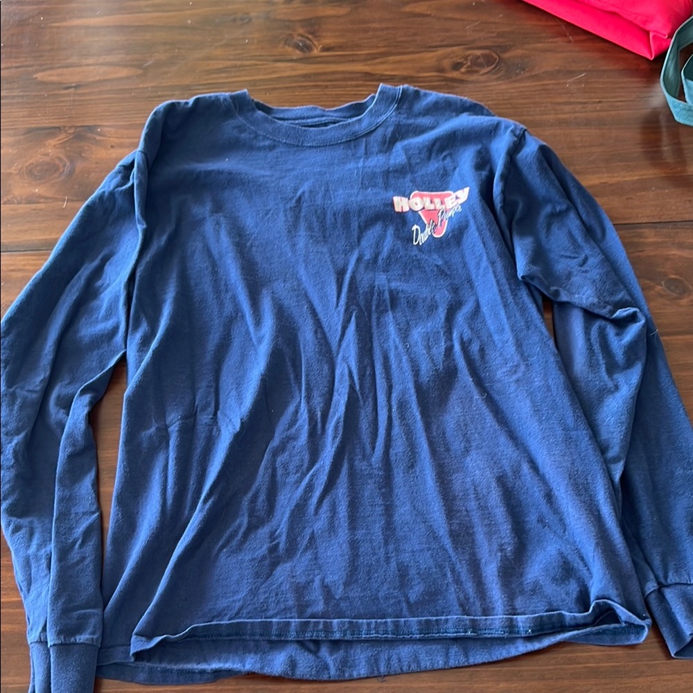 Blue Long Sleeve Holley Carburetor Graphic Tee